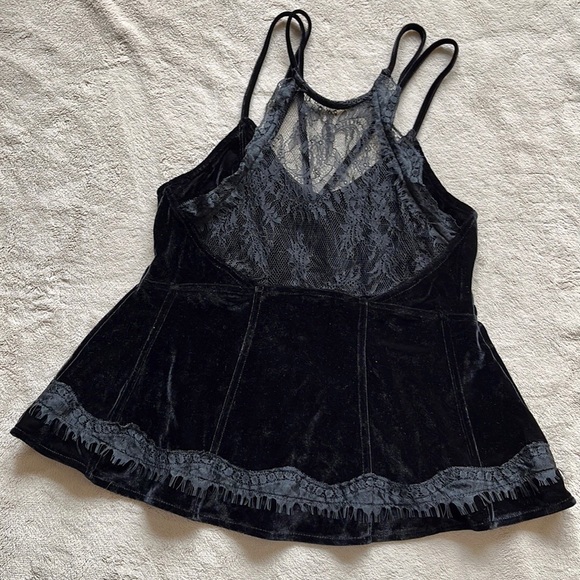 Free People Velvet & Lace Peplum Tank - Picture 7 of 12